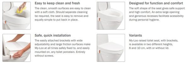 My-Loo Toilet Seat Raiser With Lid - Image 2