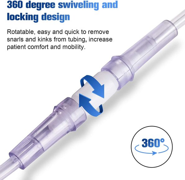 Swivel Oxygen Tubing Connectors 10Pk - Image 2