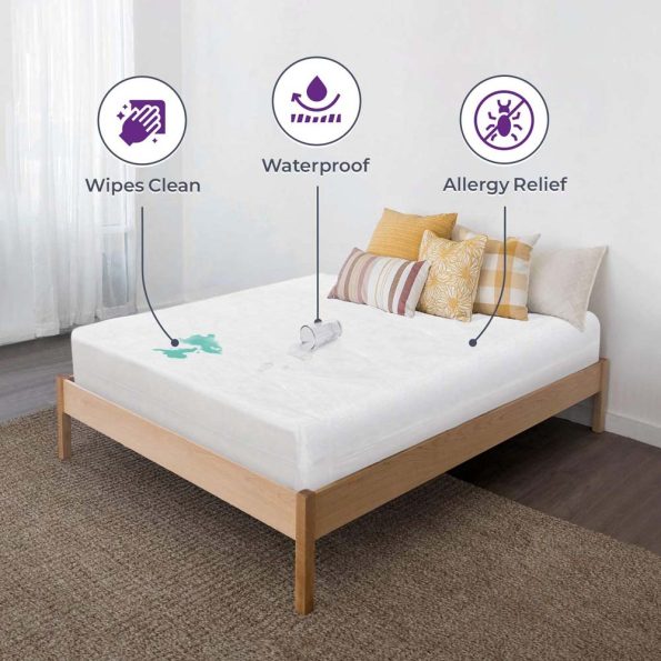 Vinyl Mattress Protector Cover, Zippered - Image 3