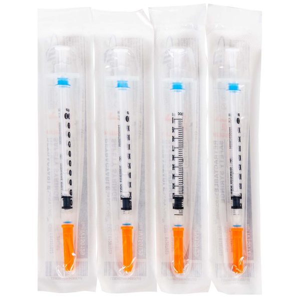 Insulin Syringe with Retractable Safety Needle, Box of 100 - Image 3