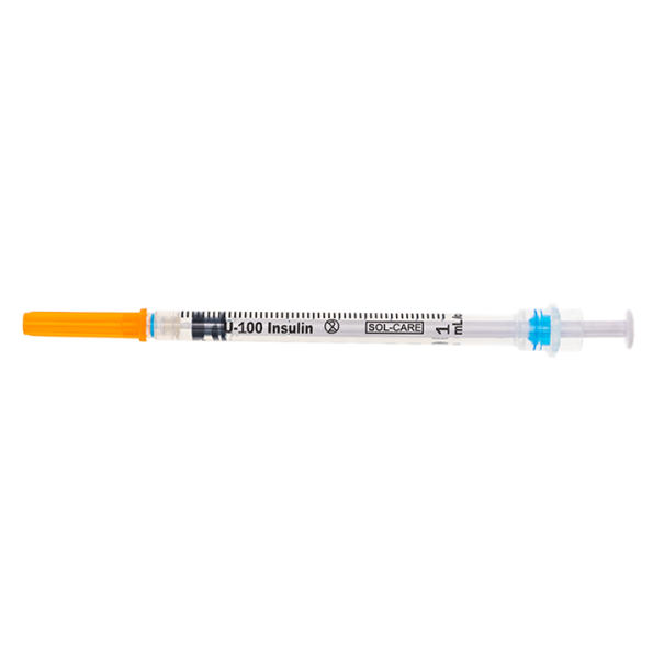 Insulin Syringe with Retractable Safety Needle, Box of 100 - Image 2