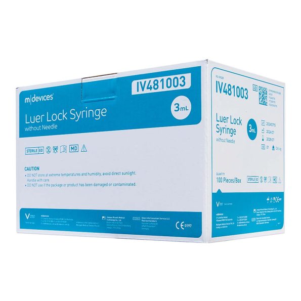 Luer Lock Syringes, Box of 100 - Image 2
