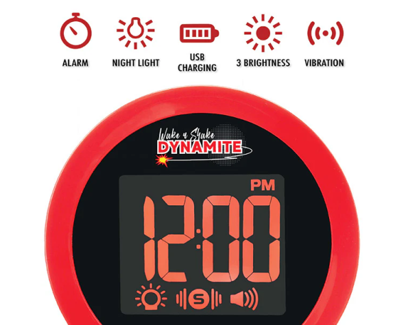 Wake 'N' Shake Loud Alarm Clock with Shaker
