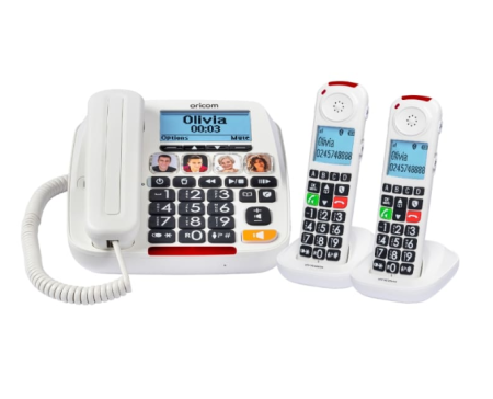 Big Button Amplified Cordless Phone With Answering Machine Combo