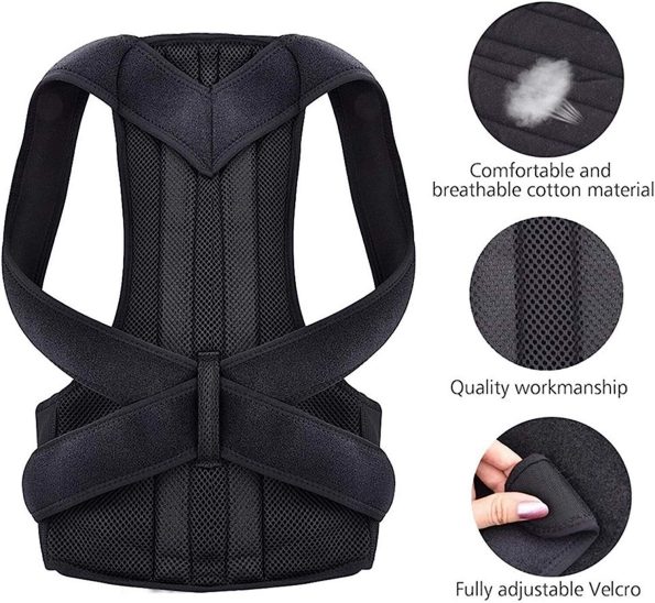 Posture Corrector Lumbar Brace Pain Relief Full Back Support Shoulder Brace Belt - Image 9