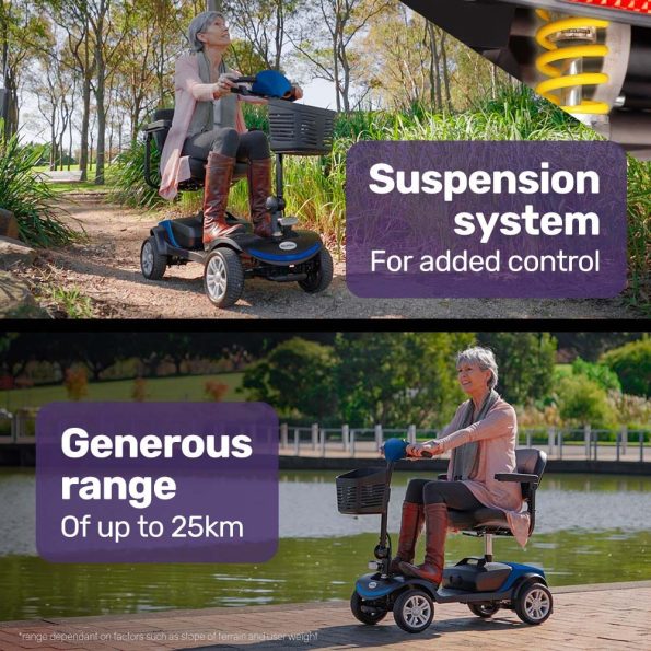 EQUIPMED Mobility Scooter Electric Motorised 4 Wheel Power Portable Folding - Image 7