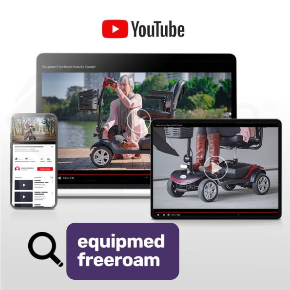 EQUIPMED Mobility Scooter Electric Motorised Power Portable 4 Wheel Folding - Image 3