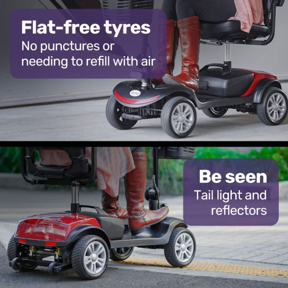 EQUIPMED Mobility Scooter Electric Motorised Power Portable 4 Wheel Folding - Image 7