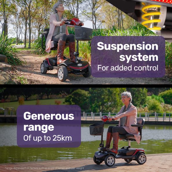 EQUIPMED Mobility Scooter Electric Motorised Power Portable 4 Wheel Folding - Image 8