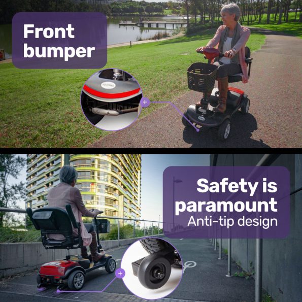 EQUIPMED Mobility Scooter Electric Motorised Power Portable 4 Wheel Folding - Image 12