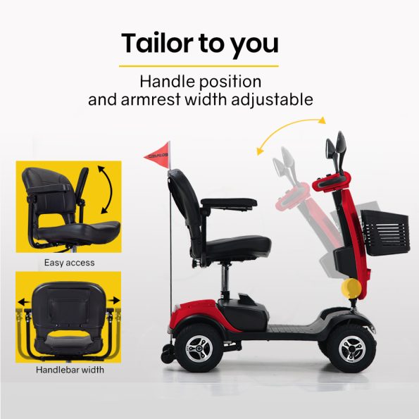 EQUIPMED Mobility Scooter For Elderly Motorized Electric Older Adults 4 Riding - Image 7