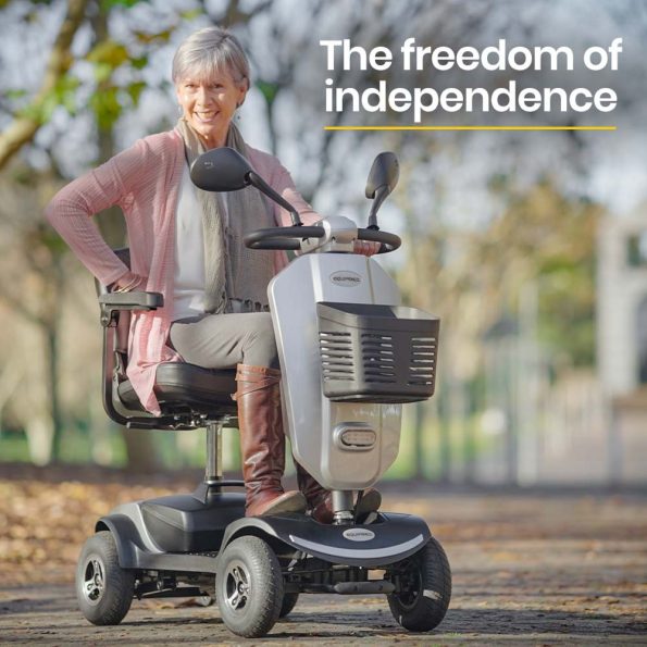 EQUIPMED Mobility Scooter Electric Motorized Ride On E-Scooter for Elderly Older Adult Handicap Aid - Image 2