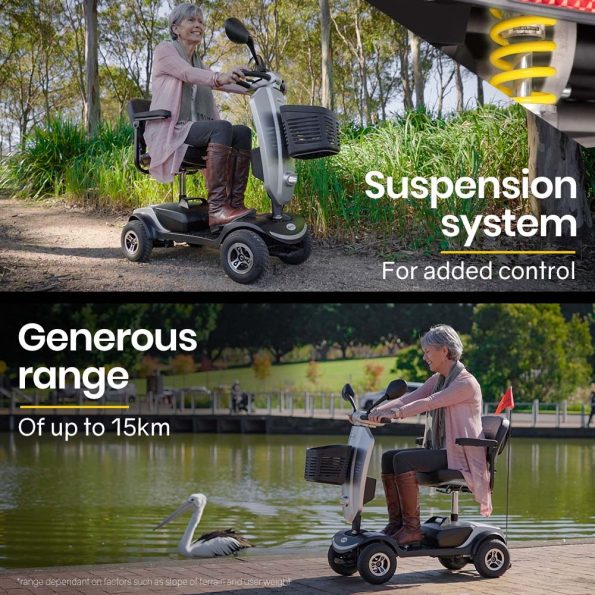 EQUIPMED Mobility Scooter Electric Motorized Ride On E-Scooter for Elderly Older Adult Handicap Aid - Image 9