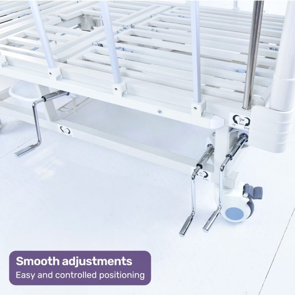 EQUIPMED Medical Bed| w/ Mattress & Over Bed Table| Back and Leg Lifting| Lateral Tilting| Commode Bowl| IV Pole| Home Aged Care or ICU Hospital - Image 8