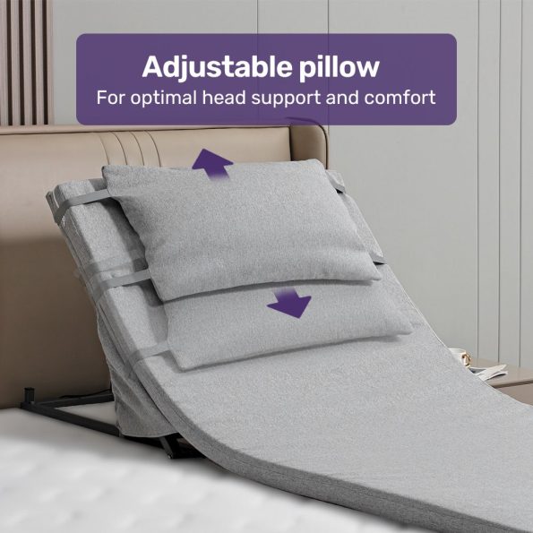 Equipmed Electric Adjustable Bed, Backrest and Leg Adjustment German-Engineered Power Lifting with Remote Control| Grey - Image 8