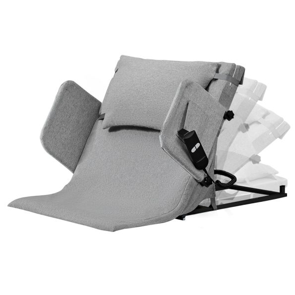 Equipmed Electric Adjustable Bed Backrest| German-Engineered Power Lifting Back Support with Remote Control| Grey