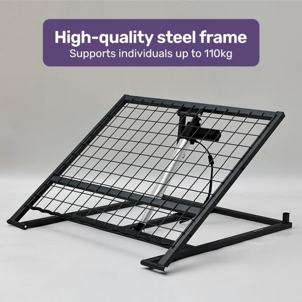 Equipmed Electric Adjustable Bed Backrest| German-Engineered Power Lifting Back Support with Remote Control| Grey - Image 4