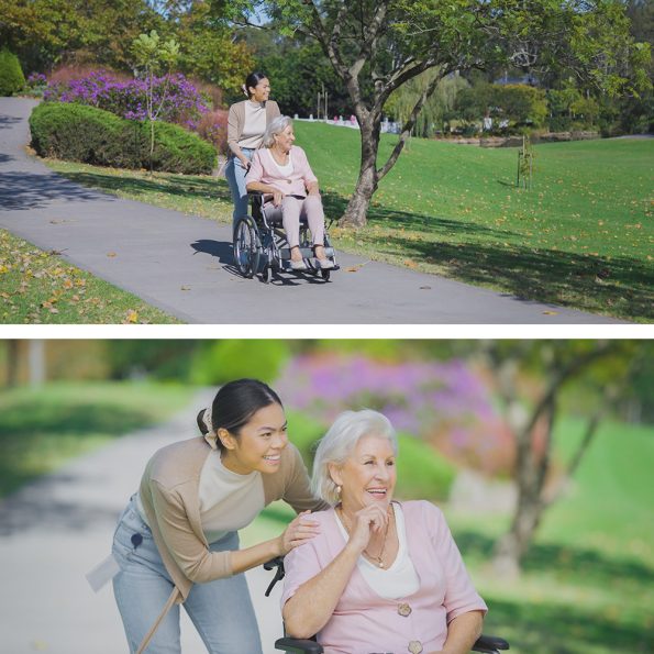 EQUIPMED Folding Aluminium Wheelchair | 20 Wheels  Park Brakes  100kg Capacity  Grey/Black - Image 5