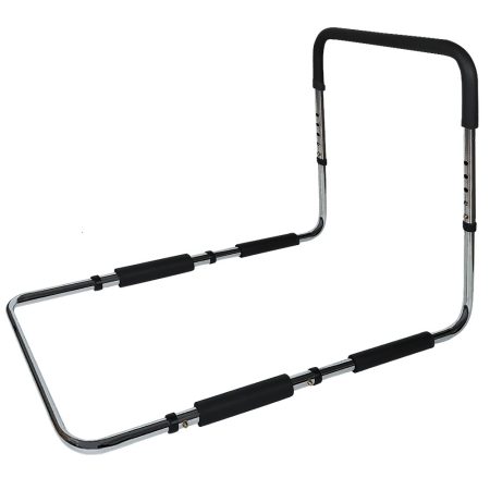 Equipmed Bed Assist Adjustable Hand Rail Support Aid for Seniors| 125kg Capacity| Bedside with Soft Grip Handle