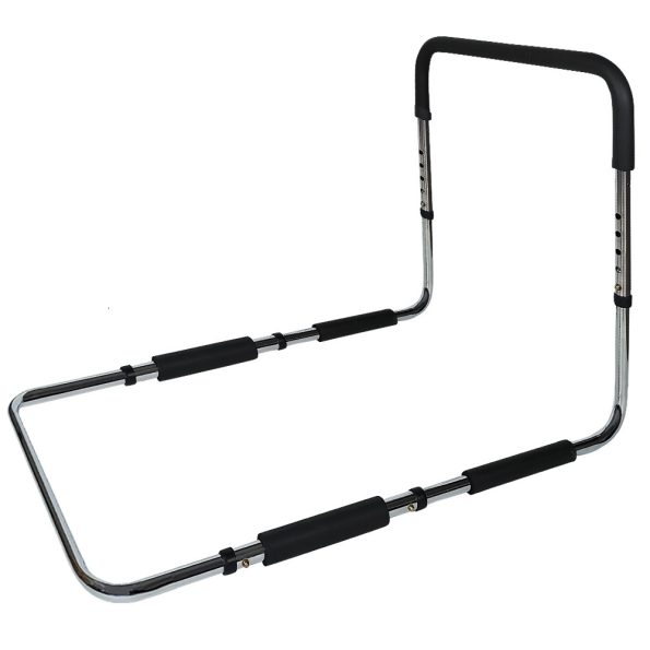 Equipmed Bed Assist Adjustable Hand Rail Support Aid for Seniors| 125kg Capacity| Bedside with Soft Grip Handle