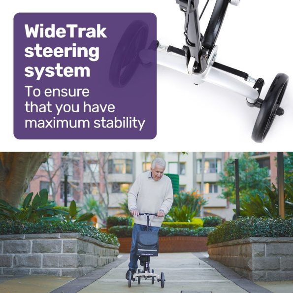 EQUIPMED Knee Scooter Walker| Disc Brake - Suspension Bag - Broken Leg Ankle Foot Mobility - Crutches Alternative - - Image 3