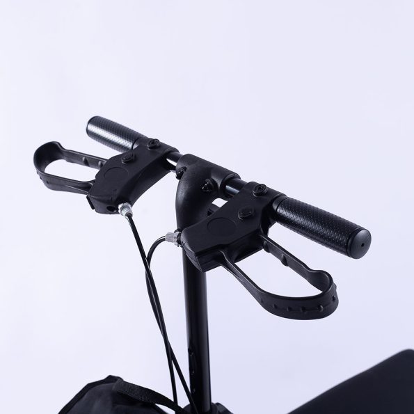 EQUIPMED Knee Scooter Walker| 10 inch Tyres Dual Brakes Bag - Broken Leg Ankle Foot Mobility - Crutches Alternative - Blue - Image 2