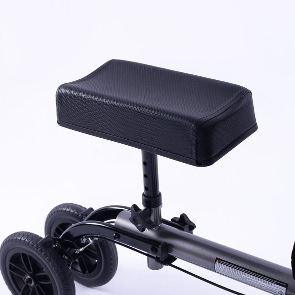 EQUIPMED Knee Scooter Walker| 10 inch Tyres Dual Brakes Bag - Broken Leg Ankle Foot Mobility - Crutches Alternative - Titanium colour - Image 5