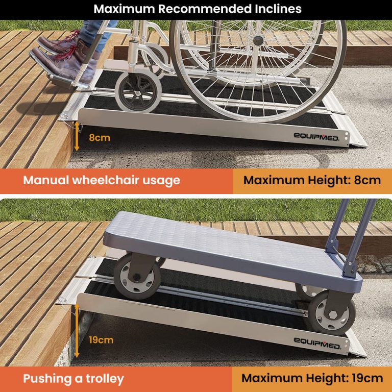 EQUIPMED 91cm Portable Folding Aluminium Access Ramp| 272kg Rated ...