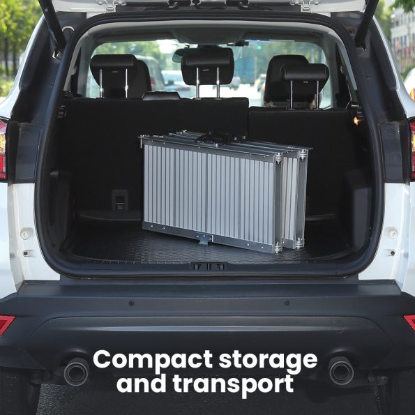 EQUIPMED 152cm Portable Folding Aluminium Access Ramp| 272kg Rated| for Wheelchair| Mobility Scooter| Rollator - Image 4