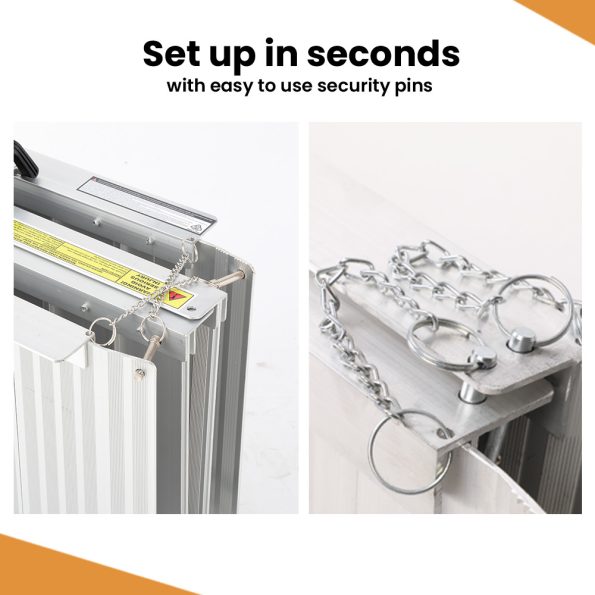 EQUIPMED 152cm Portable Folding Aluminium Access Ramp| 272kg Rated| for Wheelchair| Mobility Scooter| Rollator - Image 5