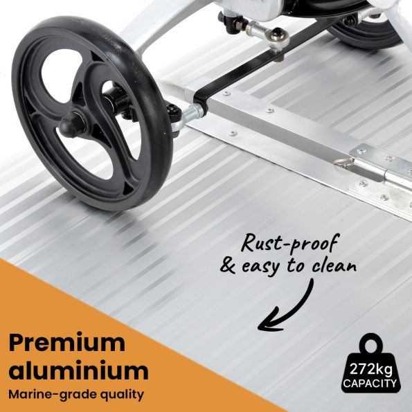 EQUIPMED 182cm Portable Folding Aluminium Access Ramp| 272kg Rated| for Wheelchair| Mobility Scooter| Rollator - Image 2