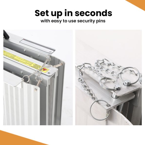 EQUIPMED 182cm Portable Folding Aluminium Access Ramp| 272kg Rated| for Wheelchair| Mobility Scooter| Rollator - Image 7