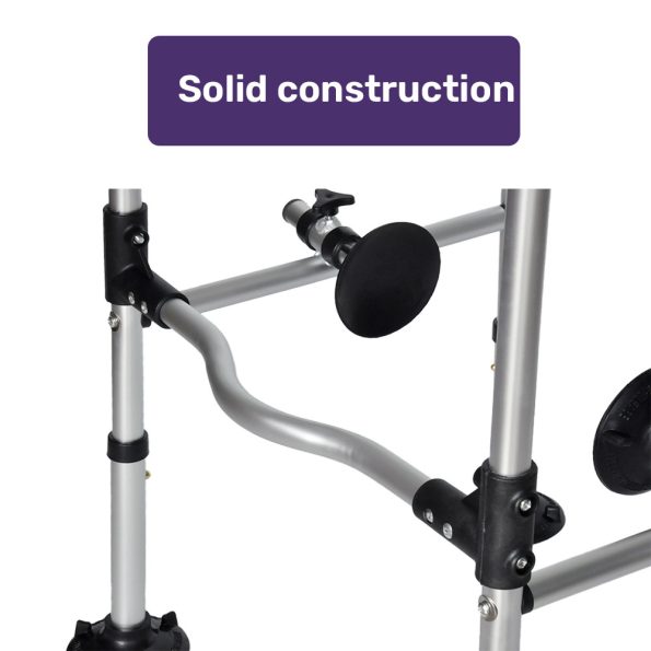 Equipmed Over Toilet Support Frame Safety Grab Rail Aid| 136kg Capacity| Adjustable Height| Non-Slip Feet and Clamps - Image 3