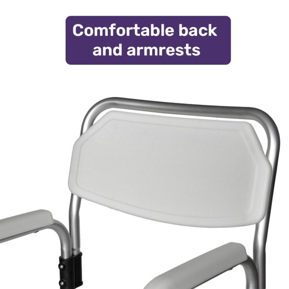 Equipmed Over Toilet Support Frame Safety Grab Rail Aid| 136kg Capacity| Adjustable Height| Non-Slip Feet and Clamps - Image 4
