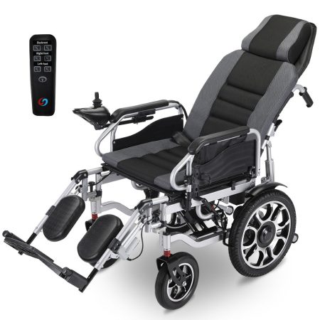 EQUIPMED Power Electric Wheelchair 16 Rear Wheels Grey/Black