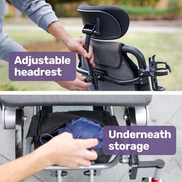 EQUIPMED Power Electric Wheelchair| Long Range| Airline Approved| Alloy| Remote Control| Lithium Battery| Black/Silver - Image 12