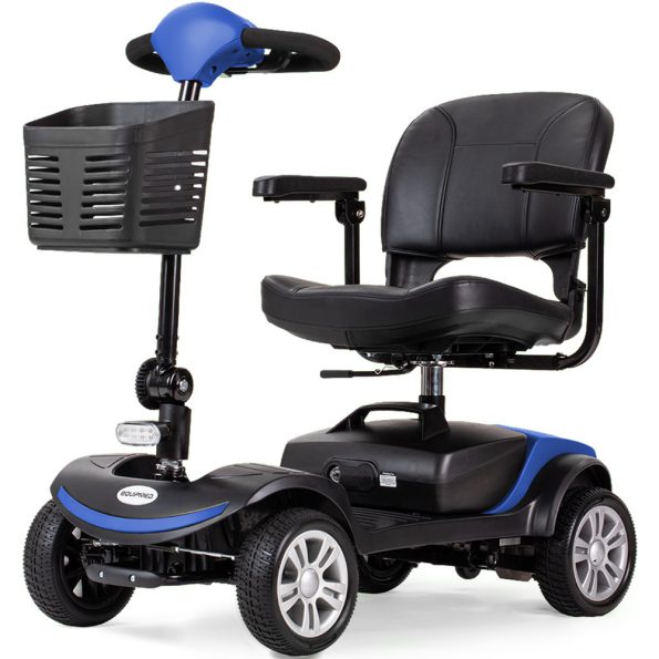 EQUIPMED FreeRoam+ Mid-Sized Lithium Fast Easy Charge Mobility Scooter| Blue