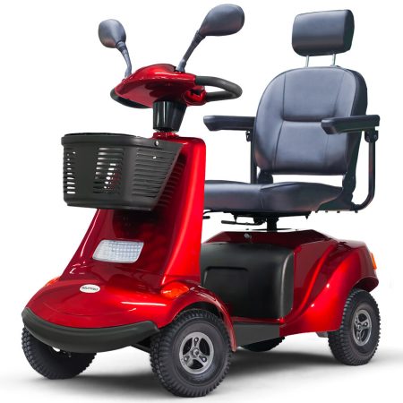 EQUIPMED LeisureCruise Extra Large-Sized| High Power| 182kg Capacity Mobility Scooter  - Red