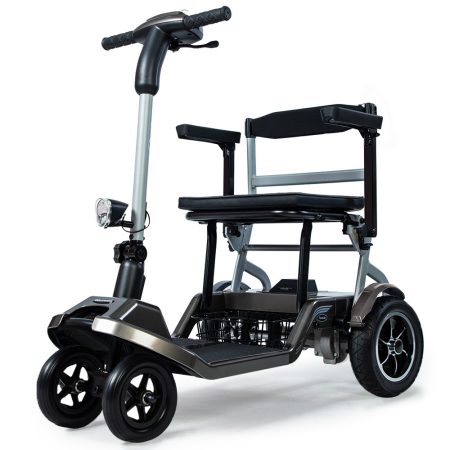 EQUIPMED Ultra-Lightweight Folding Electric Mobility Scooter| 19kg with Battery Removed| 120kg Capacity| Long Range| Brushless Motor| Portable