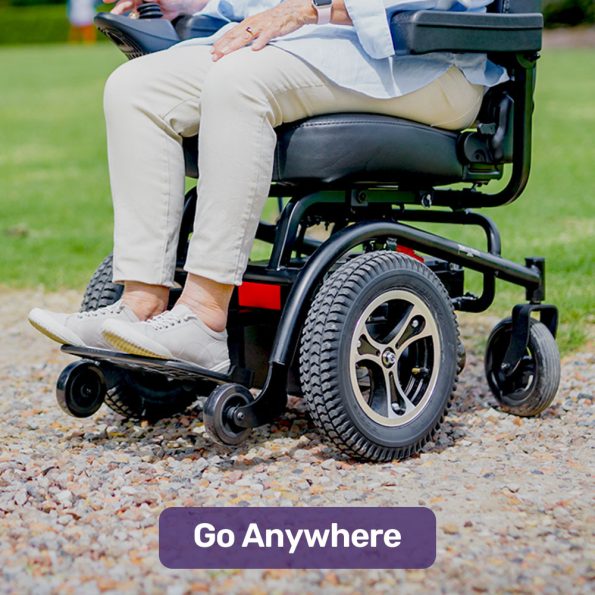 EQUIPMED Front Wheel Drive Power Electric Wheelchair| Up to 35km Range| Ultra-Comfortable| Safe Stable Non-Slip Anti-Roll Back Power Assist Chair - Image 9