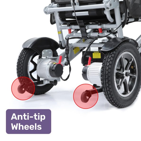 EQUIPMED Power Electric Wheelchair| Folding| Airline Approved| ARTG Certified| Recline Adjustment| Headrest| Aluminium Frame| Lithium Battery - Image 7