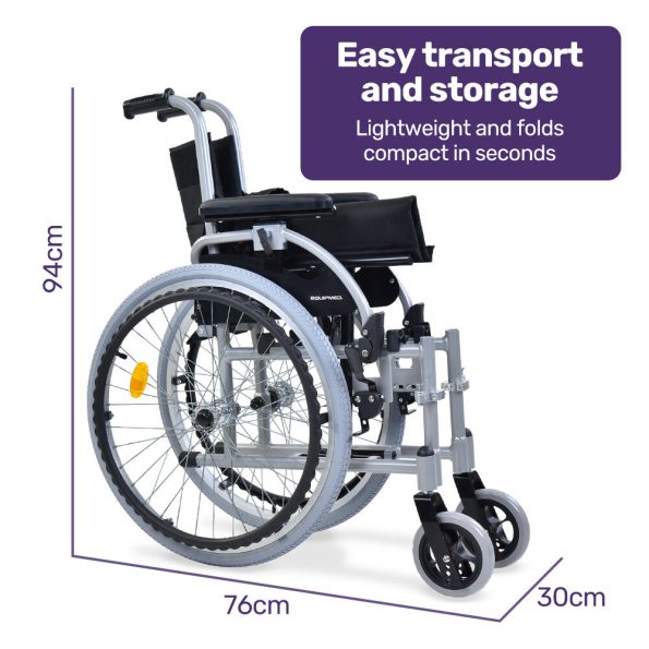 EQUIPMED Kids Premium Paediatric Wheelchair | Lightweight Aluminium | 22 Wheels  75kg Rated Green - Image 10