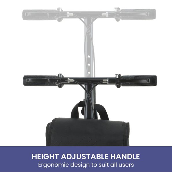 Orthonica Mobility Steel Knee Scooter Walker Steerable Ergonomic Foldable Scooter 10-inch Wheels Height Adjustable Steel Frame 136kg Weight Capacity - Image 6