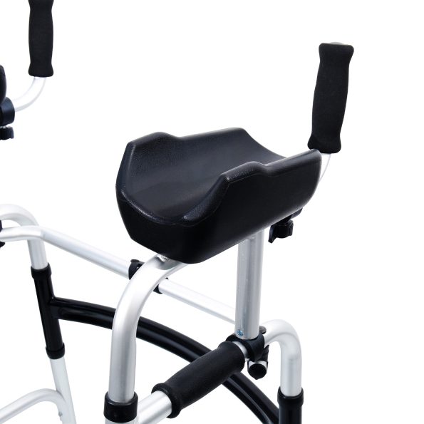 Orthonica Folding Rollator Walker Aluminium Adjustable Handles With Cane Box - Image 5