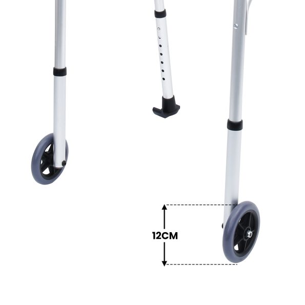 Orthonica Folding Rollator Walker Aluminium Adjustable Handles With Cane Box - Image 7