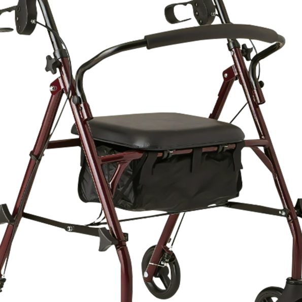 Orthonica Foldable Steel Frame Rollator 4-wheel Walker - Image 5