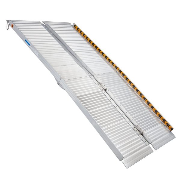 Kartrite 6ft Aluminium Foldable Wheelchair Ramp Non-Slip R02 Silver - Image 3