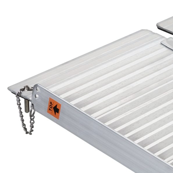 Kartrite 6ft Aluminium Foldable Wheelchair Ramp Non-Slip R02 Silver - Image 5