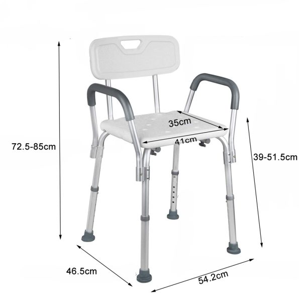 Adjustable Medical Shower Chair Portable Stool Mobility bathtub chair - Image 6