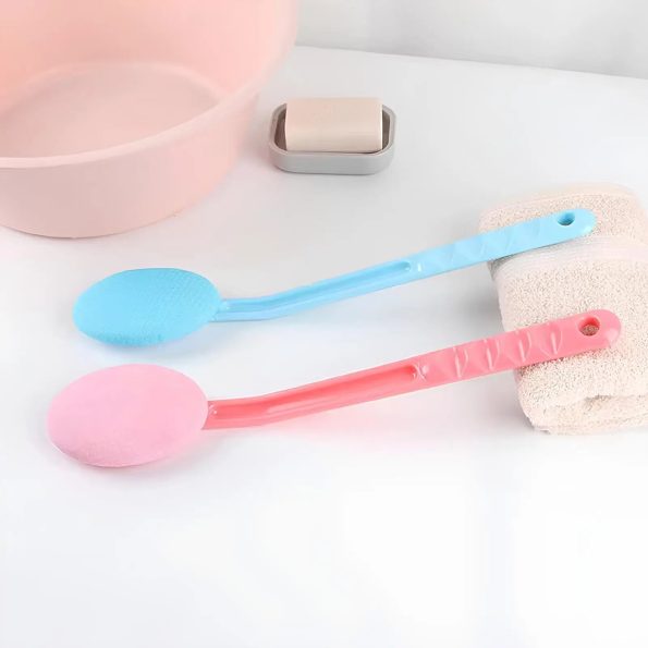 Back & Body Self Bath Brush Lotion Applicator - Blue - Image 2